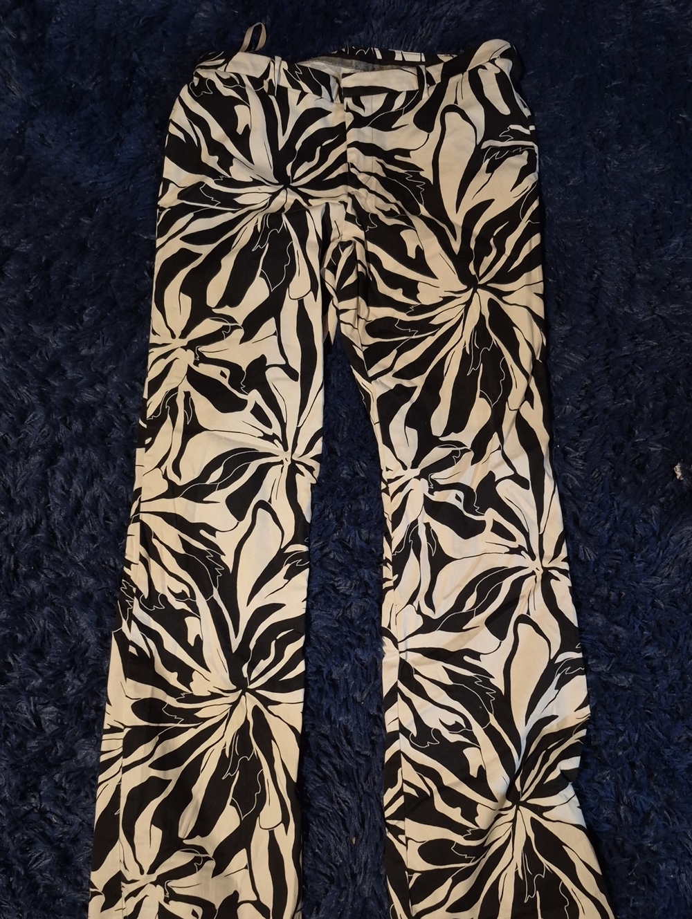 Mexx Black and White Floral Boot Cut Pants